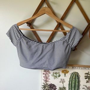 Victoria’s Secret’ Navy and White Striped Swim Tube Top